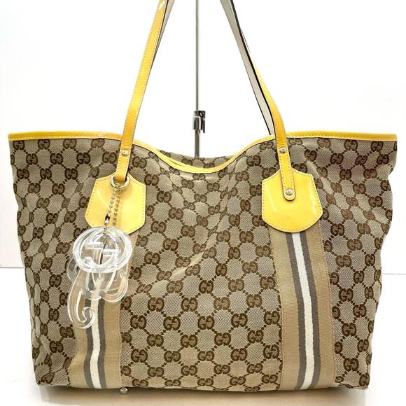 Gucci Sherry GG Canvas Tote Bag Beige - Picture 2 of 15
